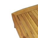 Outdoor Acacia Wood Loveseat Set With Coffee Table