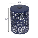 Modern Iron Solar Side Table With Built - In Light