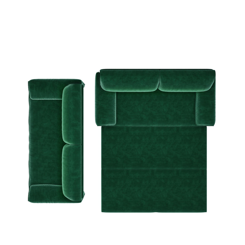 Pull Out 3 In 1 Convertible Sleeper Sofa With Side Storage, Multi Functional
