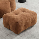 Modern Indoor Fluffy Bean Bag Chair With Memory Foam And Ottoman, Super Soft