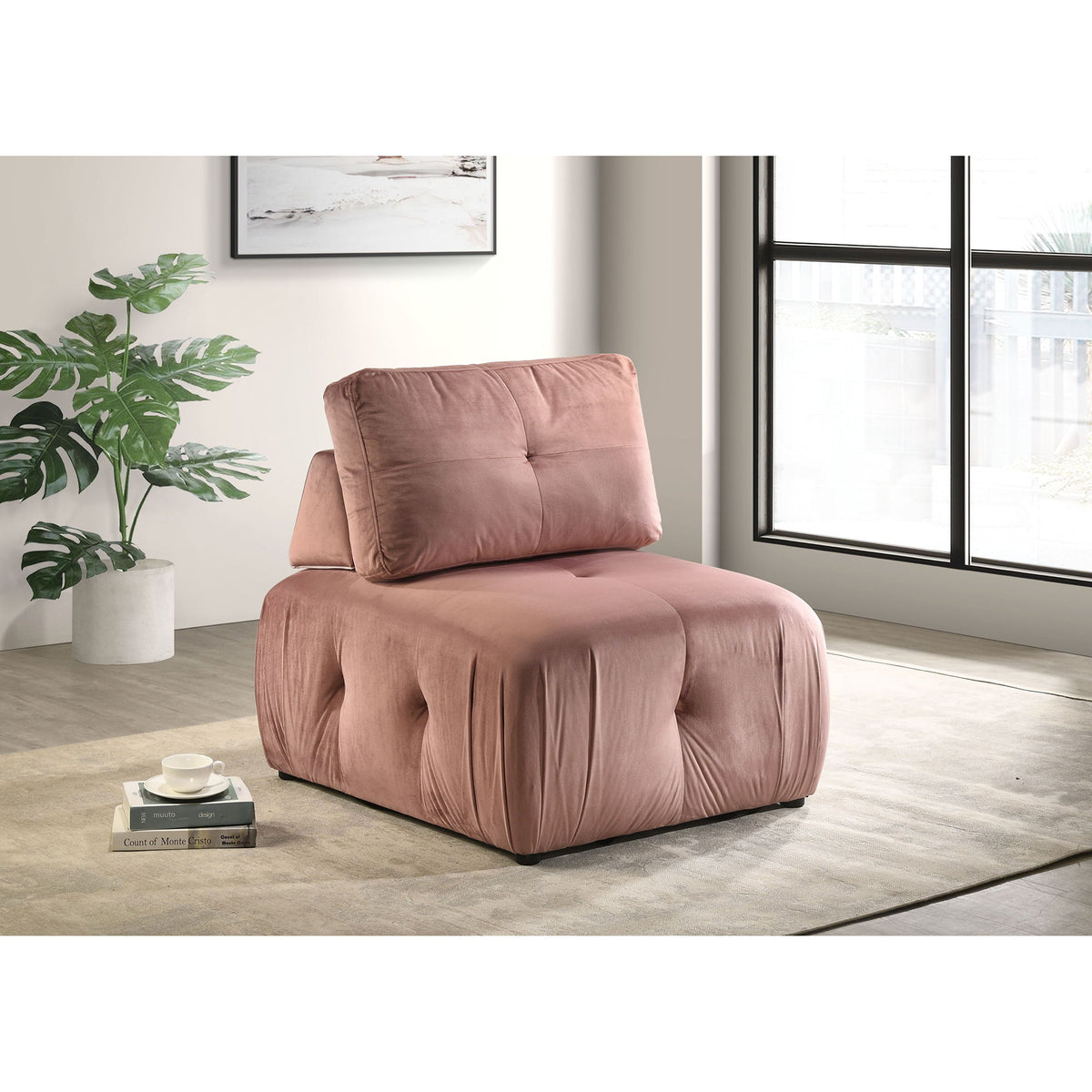 Nahla Modular Chair in Beige by Elements International, view 12