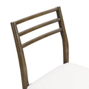 Farmhouse Style Dining Chair Set With Ladder Back Design