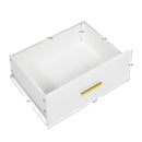 Modern 8 Drawer Dresser For Bedroom Ample Storage Wide Chest Of Drawers, Sturdy & Safe - White