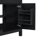 Bathroom Vanity With Ceramic Sink, Modern Single Bathroom Cabinet With 2 Doors And A Shelf, Soft Close Doors