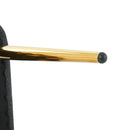 Modern Simple Linen Dining Chair With Plated Metal Legs (Set of 2)