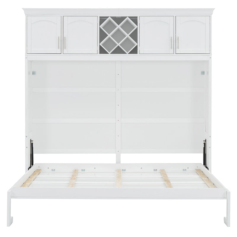 Murphy Wall Bed With Top Cabinets & Wine Rack