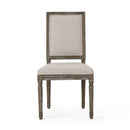 Traditional Style Dining Chair Set With Fabric Upholstery
