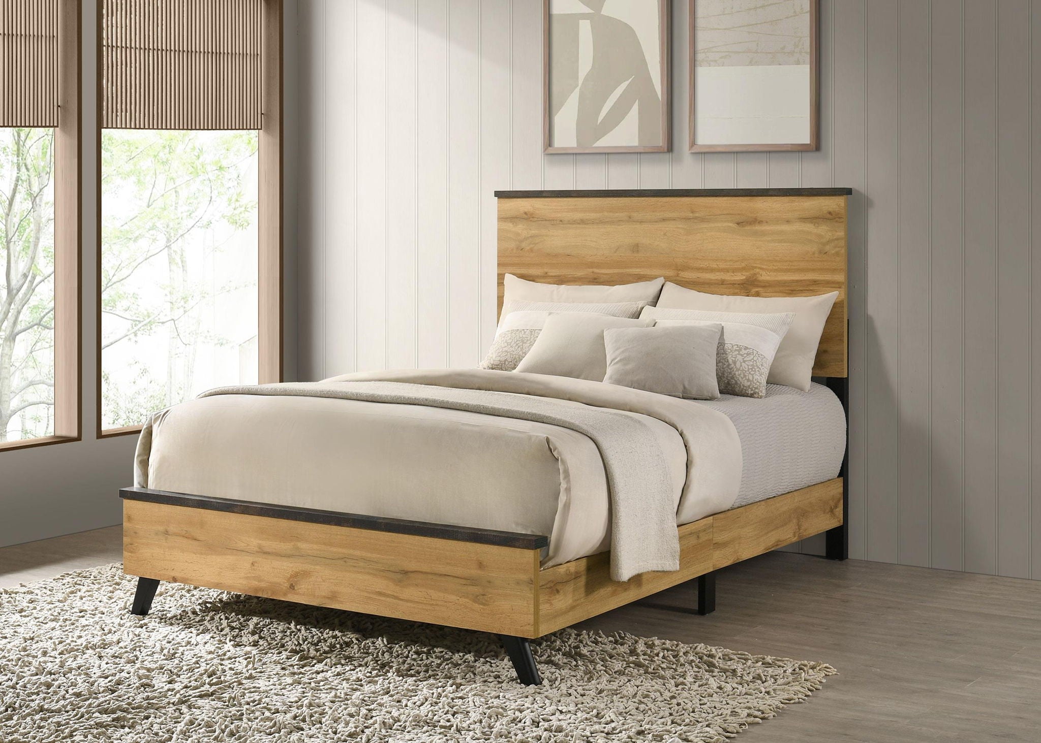 Kaywood 52-inch Full Panel Bed Natural Pine
