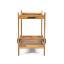 Bar Cart With Wine Bottle Holders, - Black