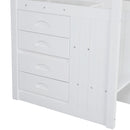 Full over Full Bunk Bed with Twin Size Trundle, White (old sku: LT000026AAK )