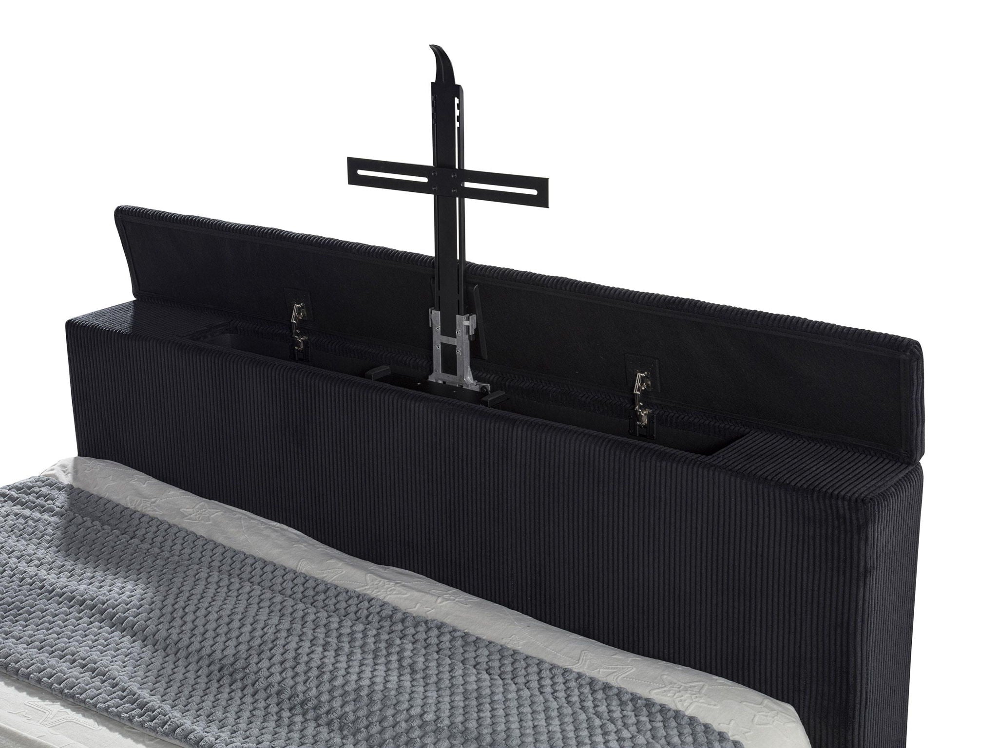 Tisdall California King Flame Visualizer TV Bed Black