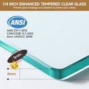 Aluminum Frame Double Double Soft Close Shower Door, Tempered Glass And Dual Stainless Steel Handles