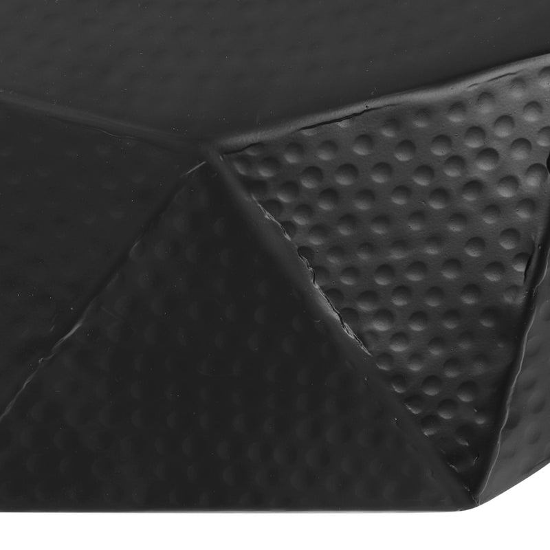 Modern Polygonal Coffee Table With Hammered Texture - Black