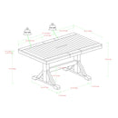 Classic Extendable Trestle Dining Table - Antique Black