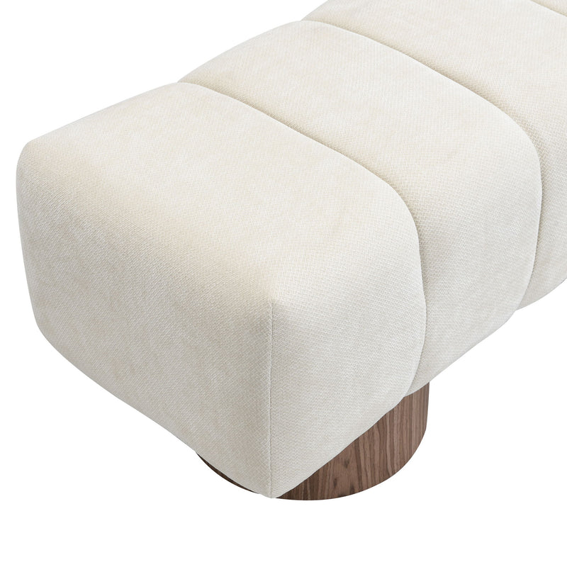 Upholstered Entryway Bench Ottoman