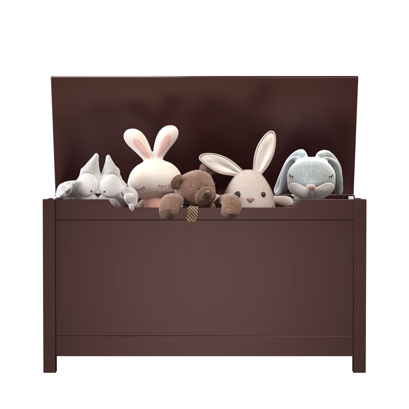 Toy Box Storage With Safety Hinged Lid