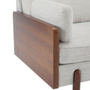 Mid Century Moderne Sofa With Wood Sides