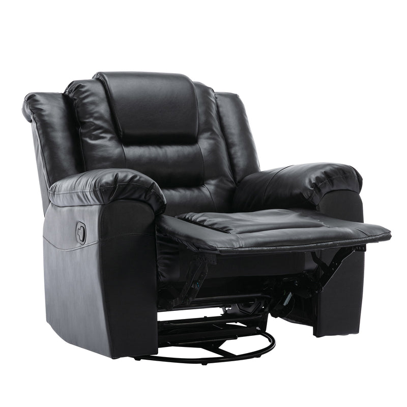 360° Swivel And Rocking Home Theater Recliner Manual Recliner Chair With Wide Armrest For Living Room