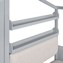 House Bed With Sofa, Kids Platform Bed With 2 Drawers And Storage Shelf