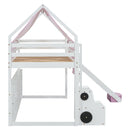Loft Bed With House Shaped Frame And Tent