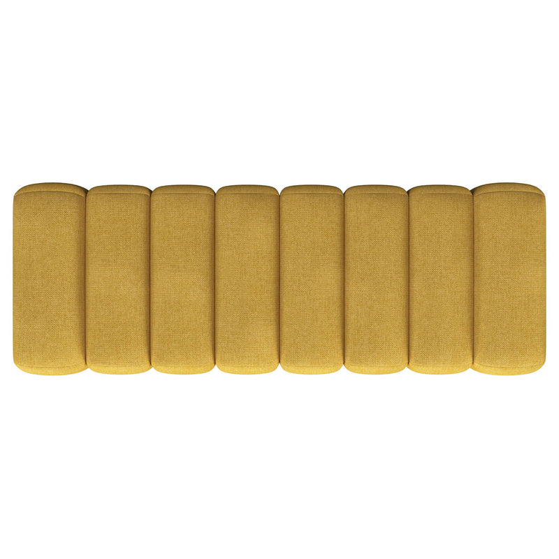 Modern Upholstered Tufted Accent Bench & Round Legs