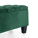 Contemporary Button Tufted And Diamond Stitched Storage Ottoman