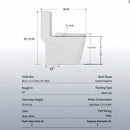 Glossy Tornado Flush 1 Piece Toilet With Dual Flush, Soft Close Seat - Gloss White