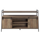 Rashawn TV Stand - Rustic Oak & Black Finish - Atlantic Fine Furniture Inc
