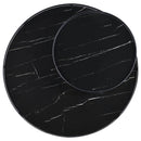 Briggs - Round Marble Printed Glass Top Coffee Table