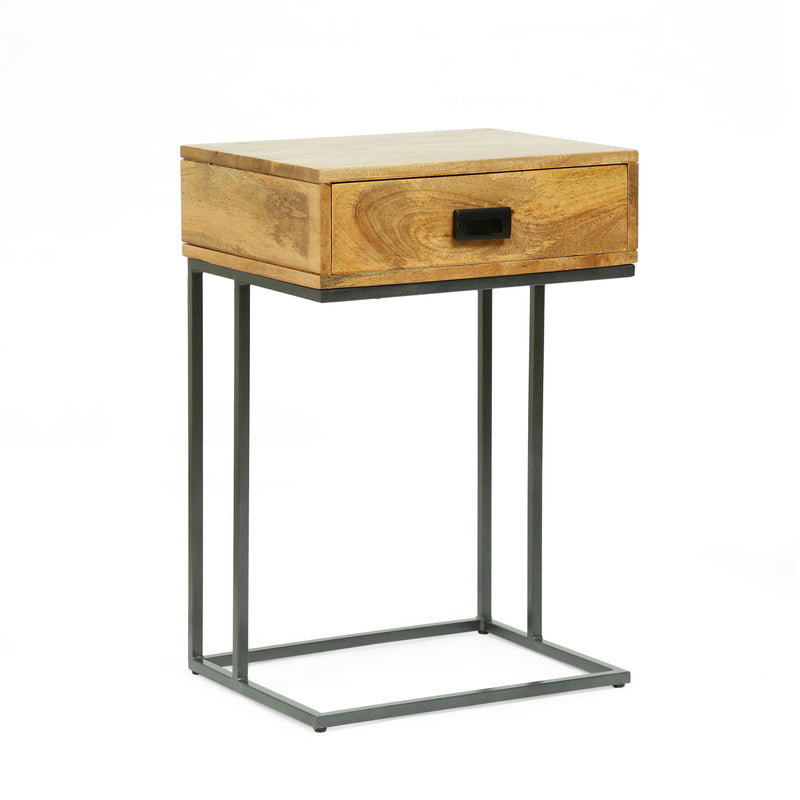 C-Table With Drawer - Brown