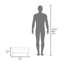 Coffee Table 1 Shelf, 4 Legs - Black