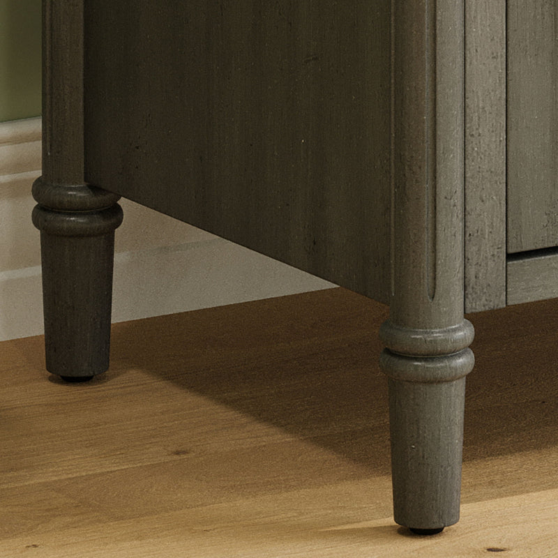 Vintage Bathroom Vanity With Sink, Rustic Cabinet With Soft Close Doors