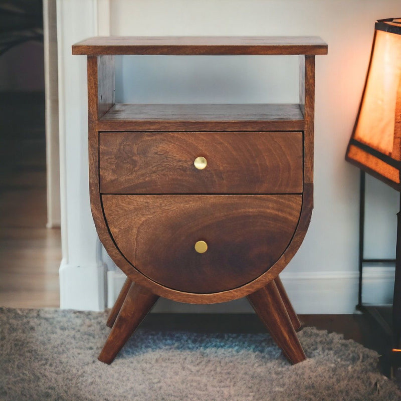 Split - Bedside Table - Chestnut