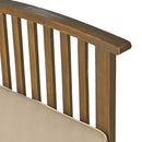 Casa Acacia Wood Club Chairs (Set of 2) With Water Resistant Cushions - Gray / Cream