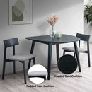 Real - Side Chair Set of 2) - Gray Linen & Black