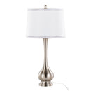 Cairo - Contemporary Table Lamp (Set of 2) - Nickel / White / Silver Trim