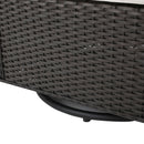 Amaya - Outdoor Swivel Rocker Chair With Water Resistant Cushions - Brown / Beige