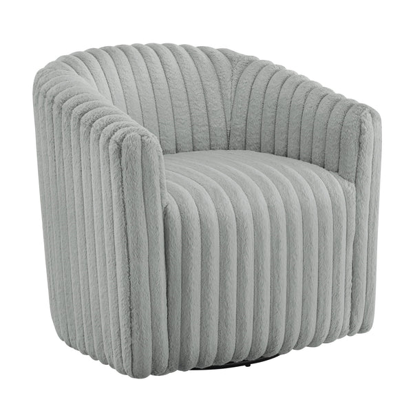 Alexa Barrel Swivel Chair - Grey