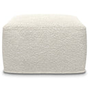 Chantal - Square Pouf - Ivory