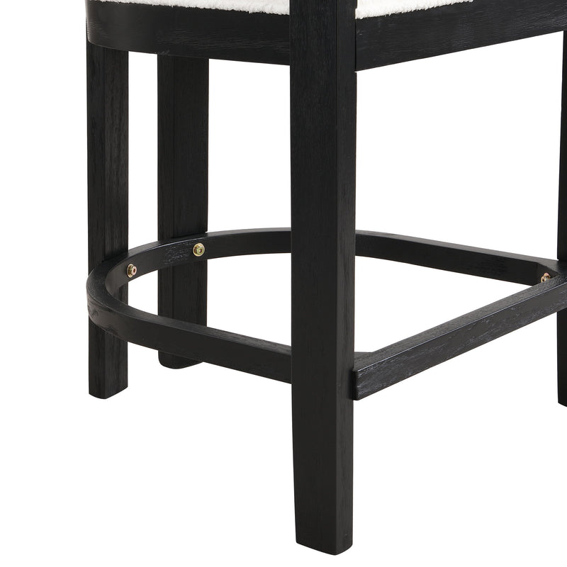 Contemporary Upholstered Counter Stools Set