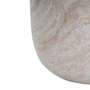 Outdoor / Indoor, Lightweight Concrete Side Table With Travertine - Beige