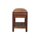 Buffalo - Slatted Square Bench - Brown