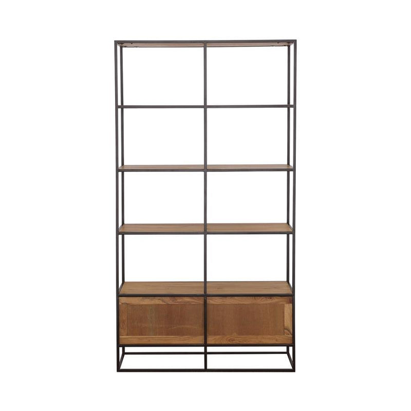 Belcroft - 4-Drawer Storage Bookshelf - Natural Acacia