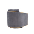 Corduroy Barrel Chair, 360 Degree Swivel