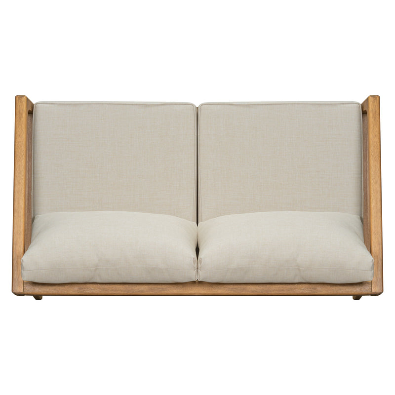 Westin - Outdoor Acacia Wood Loveseat - Teak / Beige