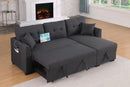 Modern Sectional Sofa Bed - Dark Gray