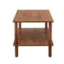 Modern 2 Tier Coffee Table With Open Storage Shelf For Living Room