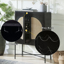 Colson - Wine Cabinet - Black Finish - Atlantic Fine Furniture Inc