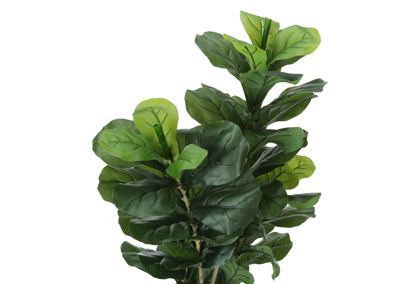 Artificial Plant, 41" Tall, Fiddle Tree, Indoor, Faux, Fake, Floor, Greenery, Potted, Real Touch, Decorative - Green / Black