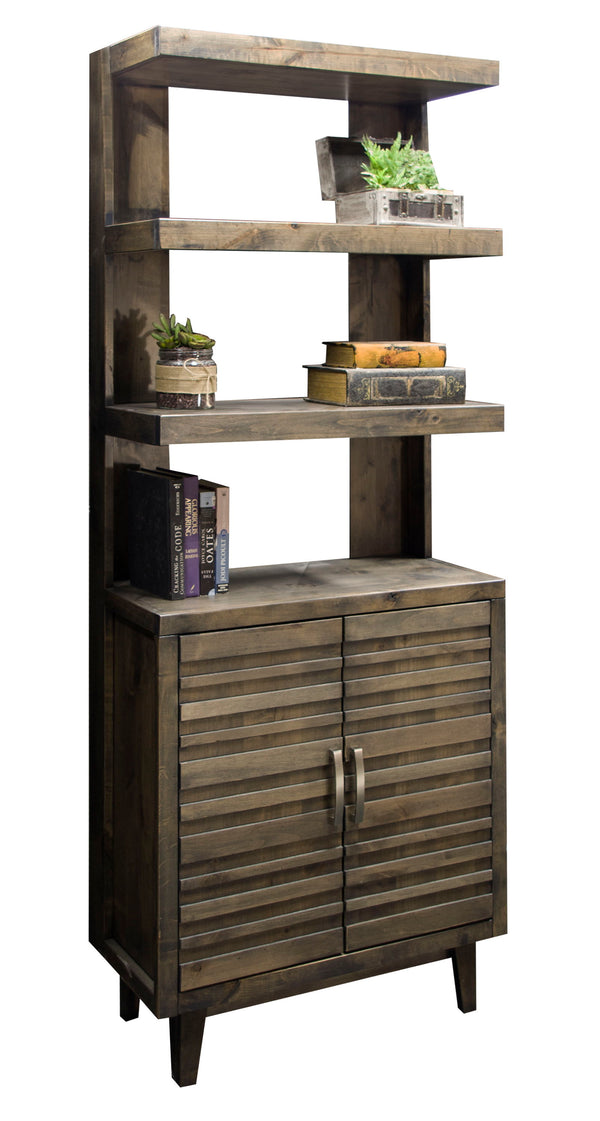 Avondale - 78" High Bookshelf Pier - Charcoal Brown